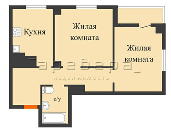 Квартира 55 м², 2-комнатная - изображение 1