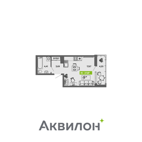 Квартира 27,9 м², студия - изображение 1