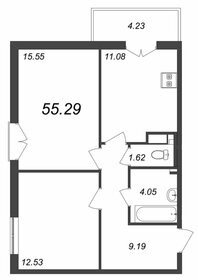 Квартира 58,3 м², 2-комнатная - изображение 1