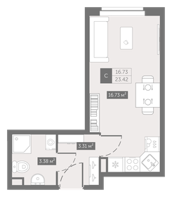 19,8 м², квартира-студия 4 100 000 ₽ - изображение 112