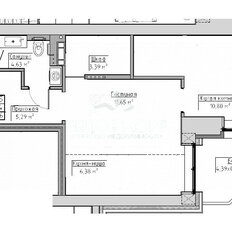 Квартира 43,5 м², 2-комнатная - изображение 1