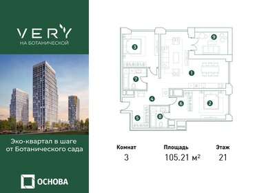 Квартира 105,2 м², 3-комнатная - изображение 1