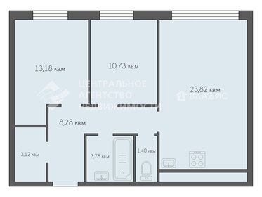 Квартира 61,2 м², 2-комнатная - изображение 1