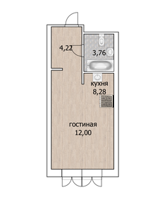 29,4 м², квартира-студия 5 715 360 ₽ - изображение 57