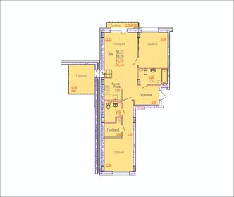 82,8 м², 2-комнатная квартира 9 940 000 ₽ - изображение 22