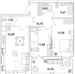 73,5 м², 2-комнатная квартира 17 093 842 ₽ - изображение 12