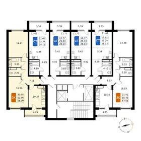 56,1 м², 2-комнатная квартира 9 350 203 ₽ - изображение 55
