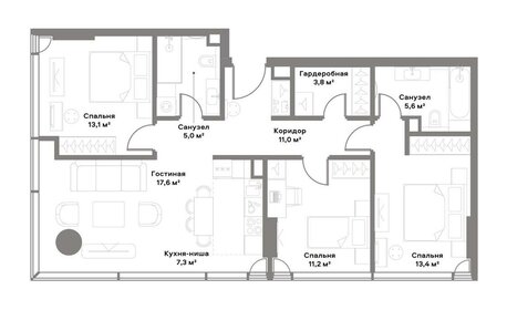 84,5 м², 3-комнатные апартаменты 72 500 000 ₽ - изображение 78