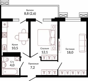 59 м², 2-комнатная квартира 7 200 000 ₽ - изображение 73