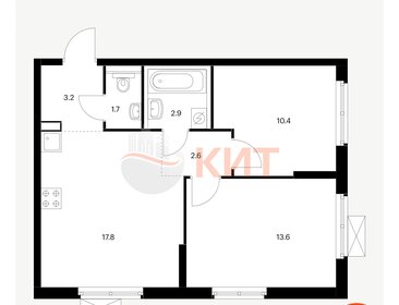 Квартира 52,2 м², 2-комнатная - изображение 1