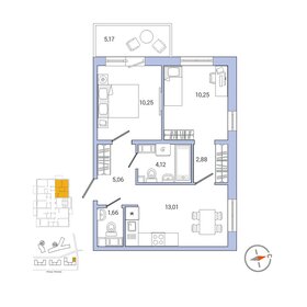 55,4 м², 2-комнатная квартира 6 500 000 ₽ - изображение 82