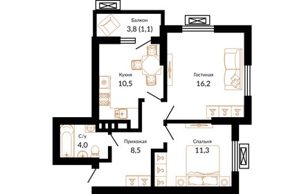 47,6 м², 2-комнатная квартира 8 153 880 ₽ - изображение 22