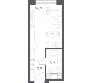 Квартира 20,2 м², студия - изображение 1