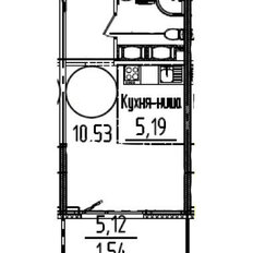 Квартира 26 м², студия - изображение 1