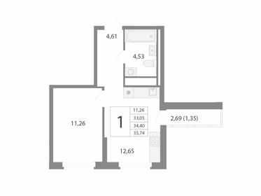 38 м², 1-комнатная квартира 6 176 690 ₽ - изображение 34