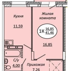 Квартира 41,5 м², 1-комнатная - изображение 3