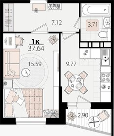 37,6 м², 1-комнатная квартира 4 516 800 ₽ - изображение 8