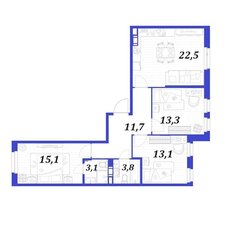 Квартира 82,8 м², 3-комнатная - изображение 4