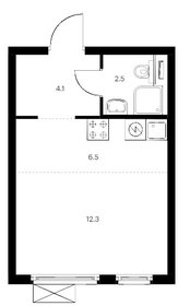 Квартира 25,4 м², студия - изображение 1