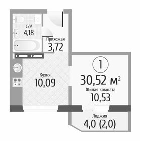 Квартира 30,5 м², 1-комнатная - изображение 1