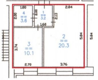 Квартира 37 м², 1-комнатная - изображение 1