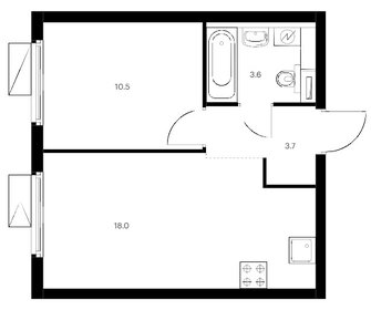 Квартира 35,8 м², 1-комнатная - изображение 1