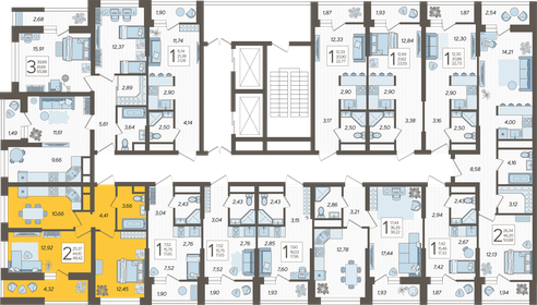 49,3 м², 2-комнатная квартира 12 999 000 ₽ - изображение 71