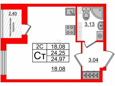 24,1 м², квартира-студия 4 650 140 ₽ - изображение 33