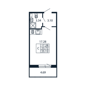 24 м², квартира-студия 3 000 000 ₽ - изображение 15