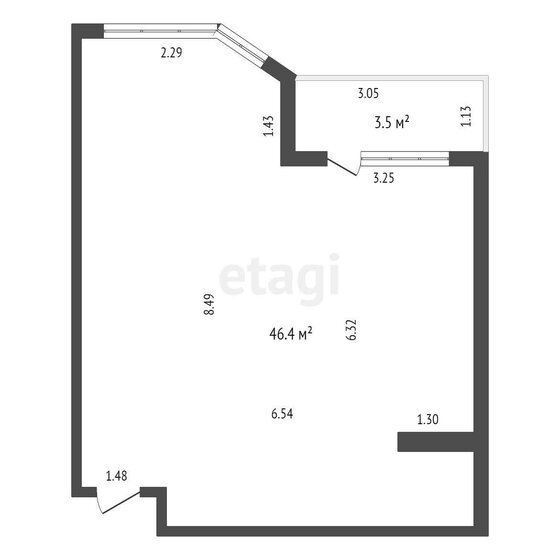 46,2 м², 2-комнатная квартира 13 860 000 ₽ - изображение 1