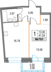 41 м², 1-комнатная квартира 11 516 971 ₽ - изображение 13