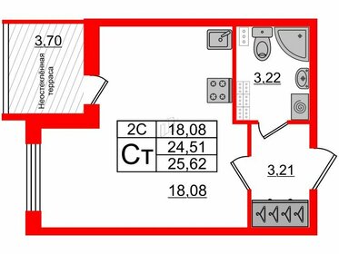 24,7 м², квартира-студия 4 800 023 ₽ - изображение 23