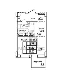 26 м², квартира-студия 2 900 000 ₽ - изображение 11