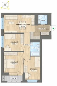 75 м², 3-комнатная квартира 11 800 000 ₽ - изображение 7
