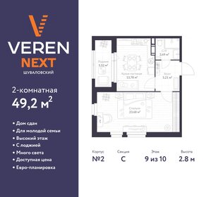 55,3 м², 2-комнатная квартира 11 840 000 ₽ - изображение 91