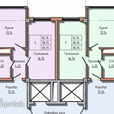 Квартира 38,4 м², 1-комнатная - изображение 5