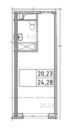 Квартира 24,3 м², студия - изображение 1