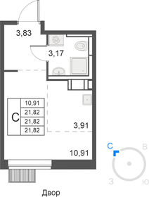 21,8 м², квартира-студия 5 685 441 ₽ - изображение 19