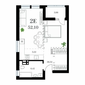 52 м², 1-комнатная квартира 10 814 000 ₽ - изображение 9