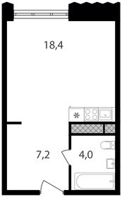 Квартира 29,6 м², студия - изображение 1