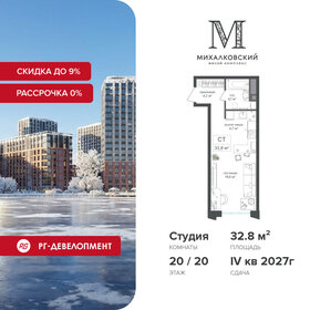Квартира 32,8 м², студия - изображение 1