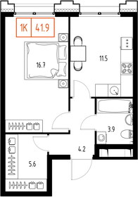 41,9 м², 1-комнатная квартира 15 125 152 ₽ - изображение 28