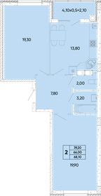 68 м², 2-комнатная квартира 7 330 400 ₽ - изображение 78