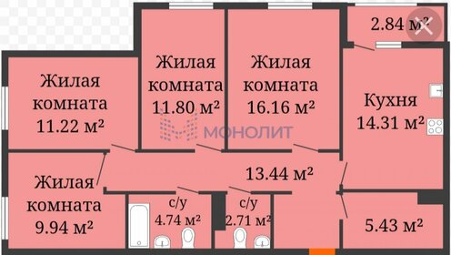 55 м², 2-комнатная квартира 7 925 760 ₽ - изображение 32