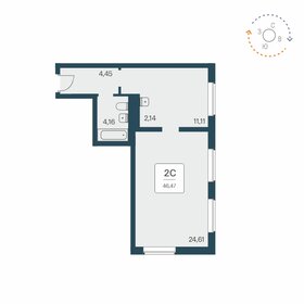 46,3 м², 2-комнатные апартаменты 6 700 000 ₽ - изображение 38