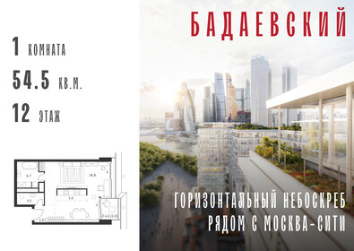 Квартира 54,5 м², 1-комнатная - изображение 1