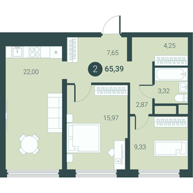 60,6 м², 2-комнатная квартира 9 850 000 ₽ - изображение 13