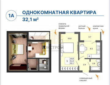 65 м², 2-комнатная квартира 6 500 000 ₽ - изображение 45