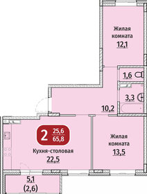 Квартира 68,4 м², 2-комнатная - изображение 1