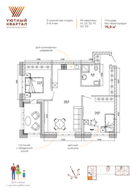 84,5 м², 3-комнатная квартира 9 295 000 ₽ - изображение 70